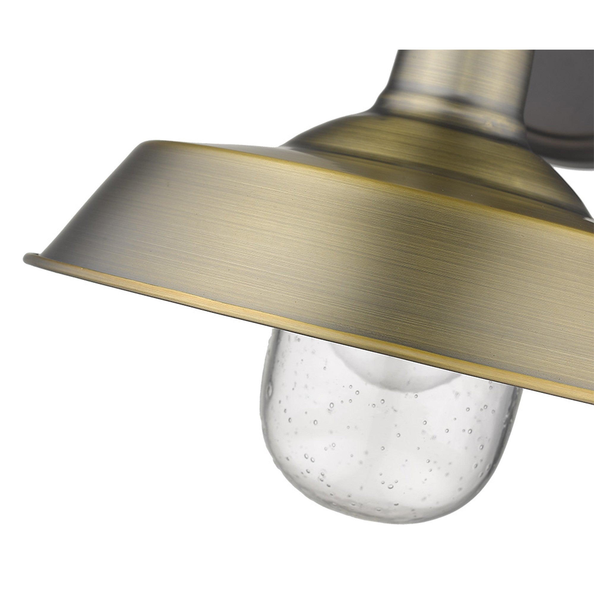 Brass Seeded Dimmable Outdoor Hanging Light With Brass Shades