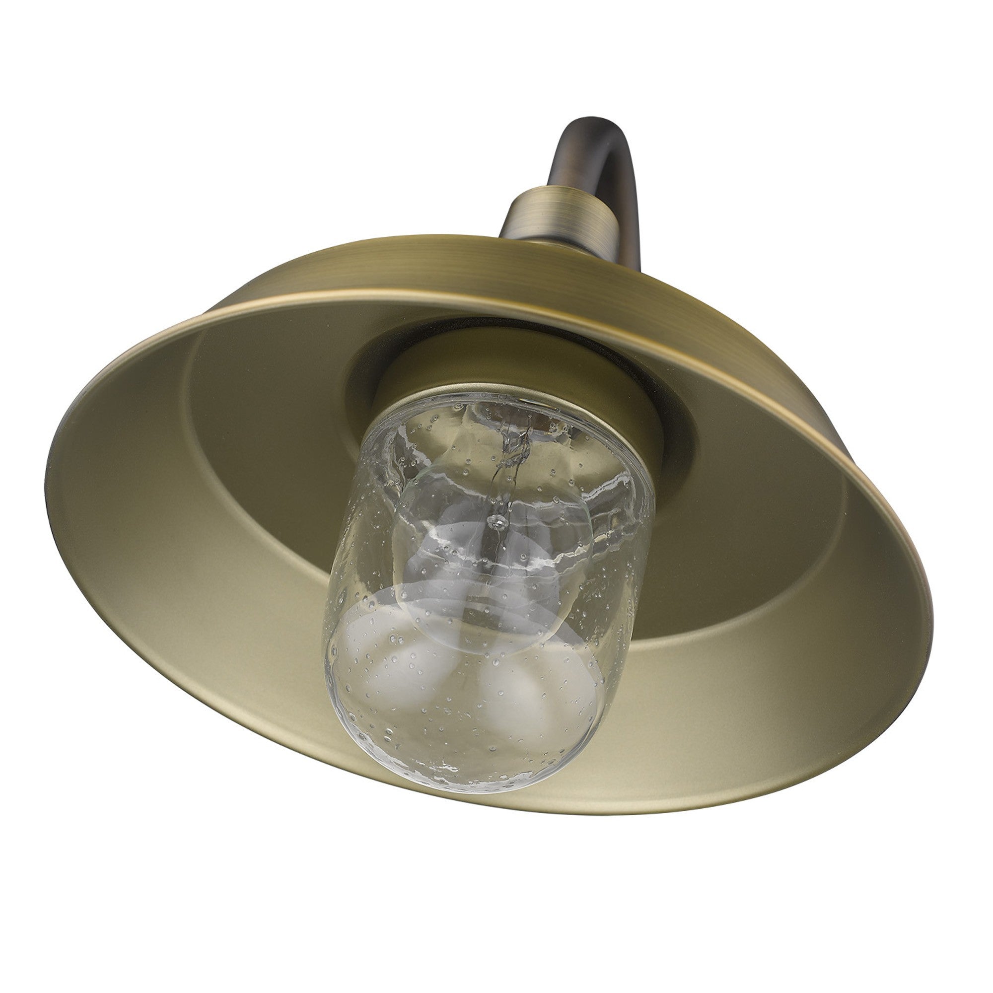 Brass Seeded Dimmable Outdoor Hanging Light With Brass Shades