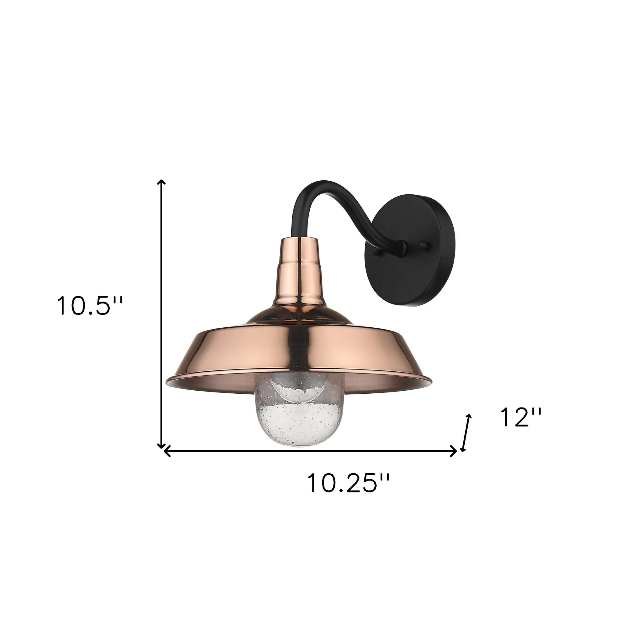 Copper Seeded Dimmable Outdoor Hanging Light With Copper Shades
