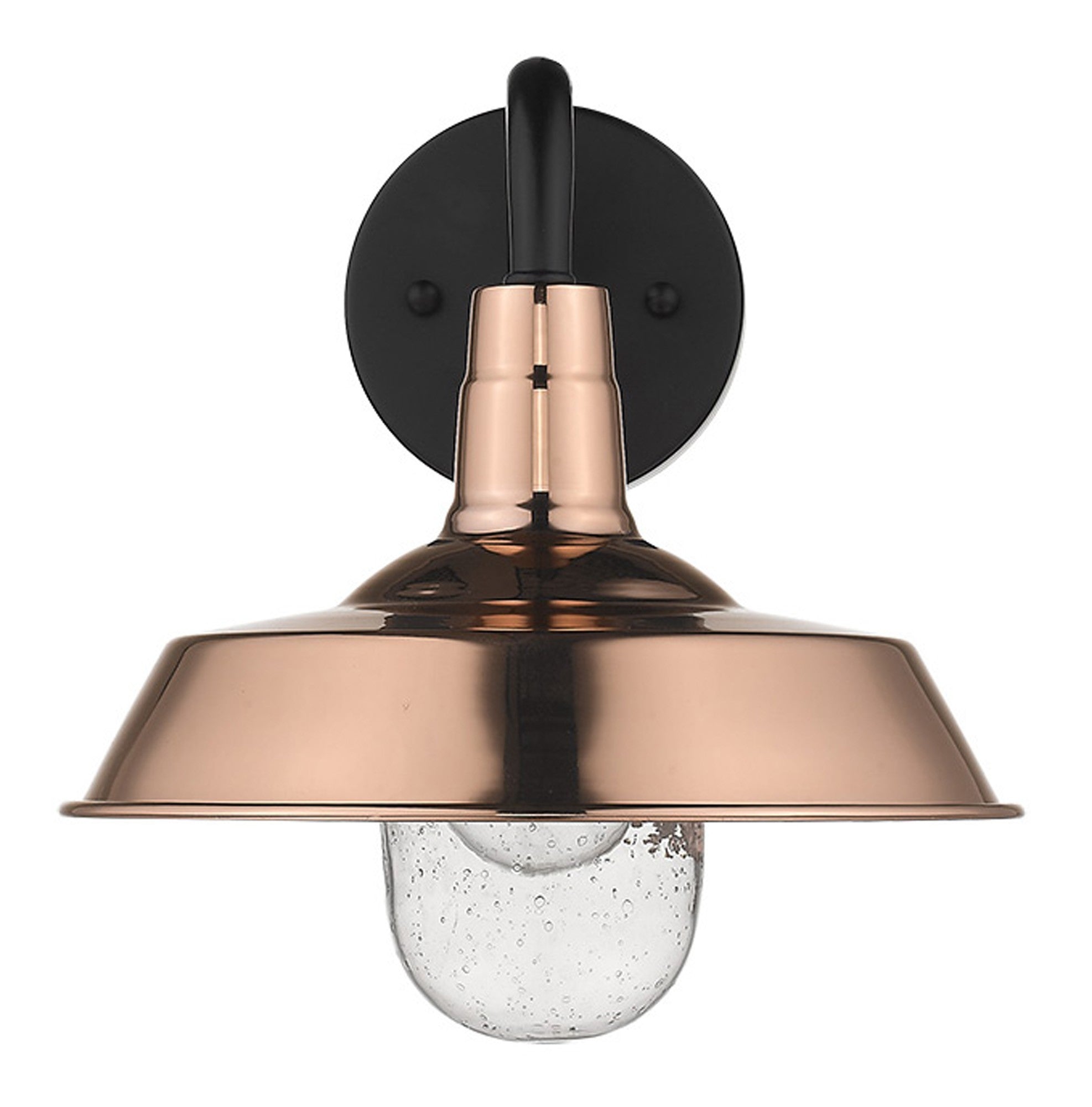 Copper Seeded Dimmable Outdoor Hanging Light With Copper Shades