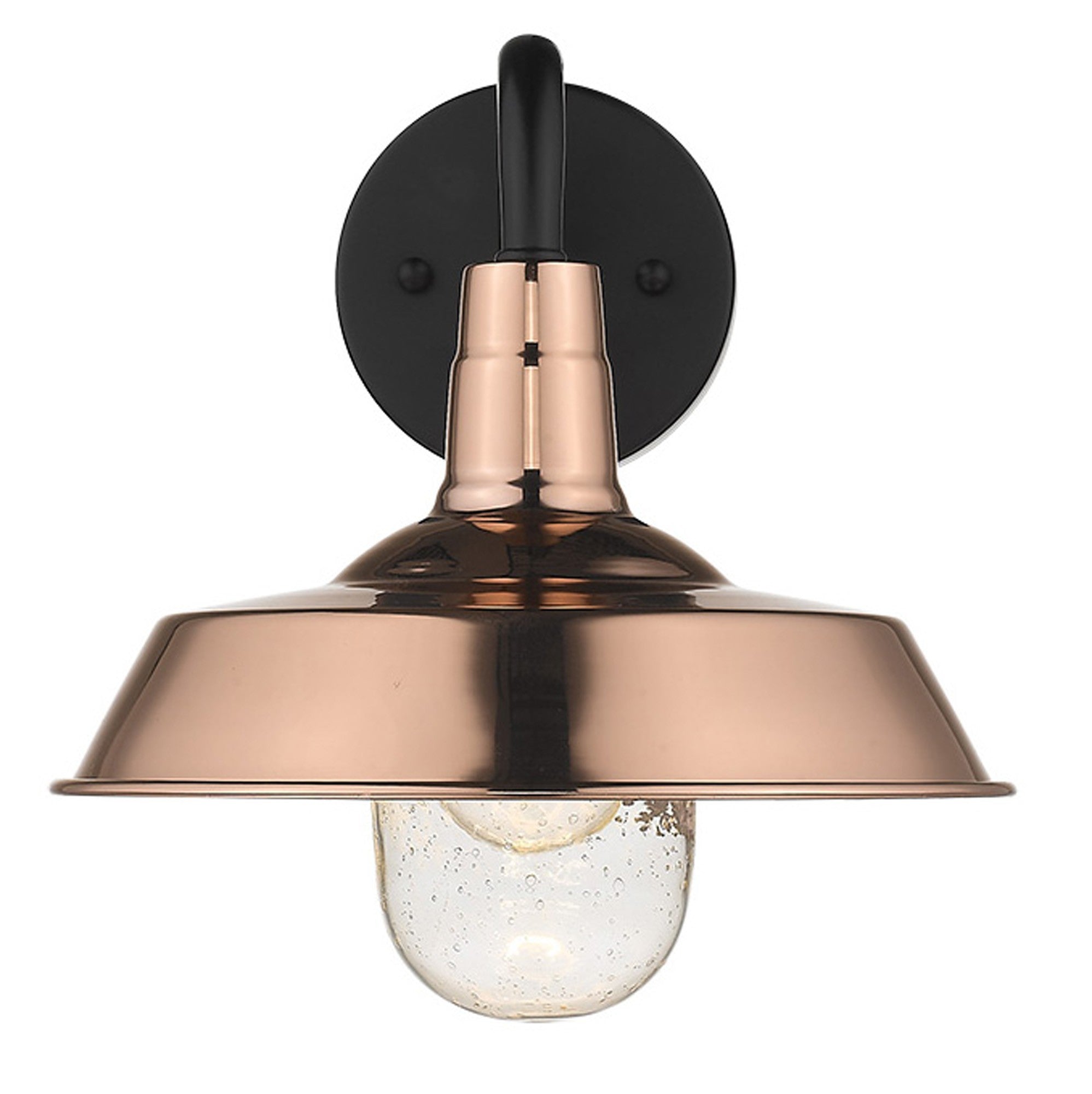 Copper Seeded Dimmable Outdoor Hanging Light With Copper Shades