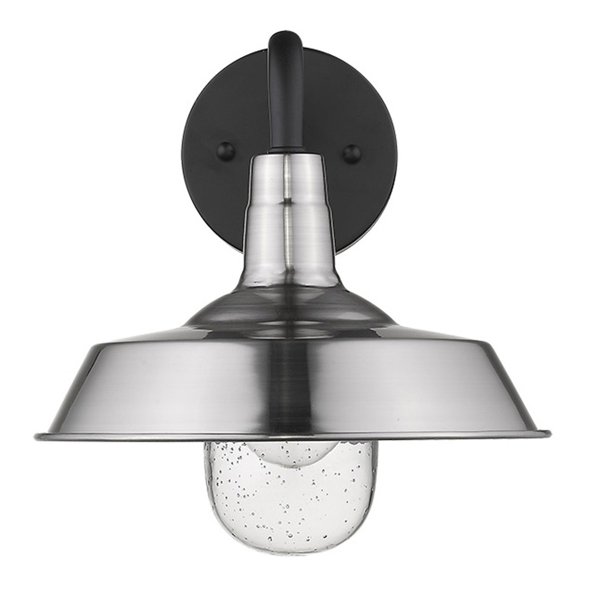 Silver Seeded Dimmable Outdoor Hanging Light With Silver Shades