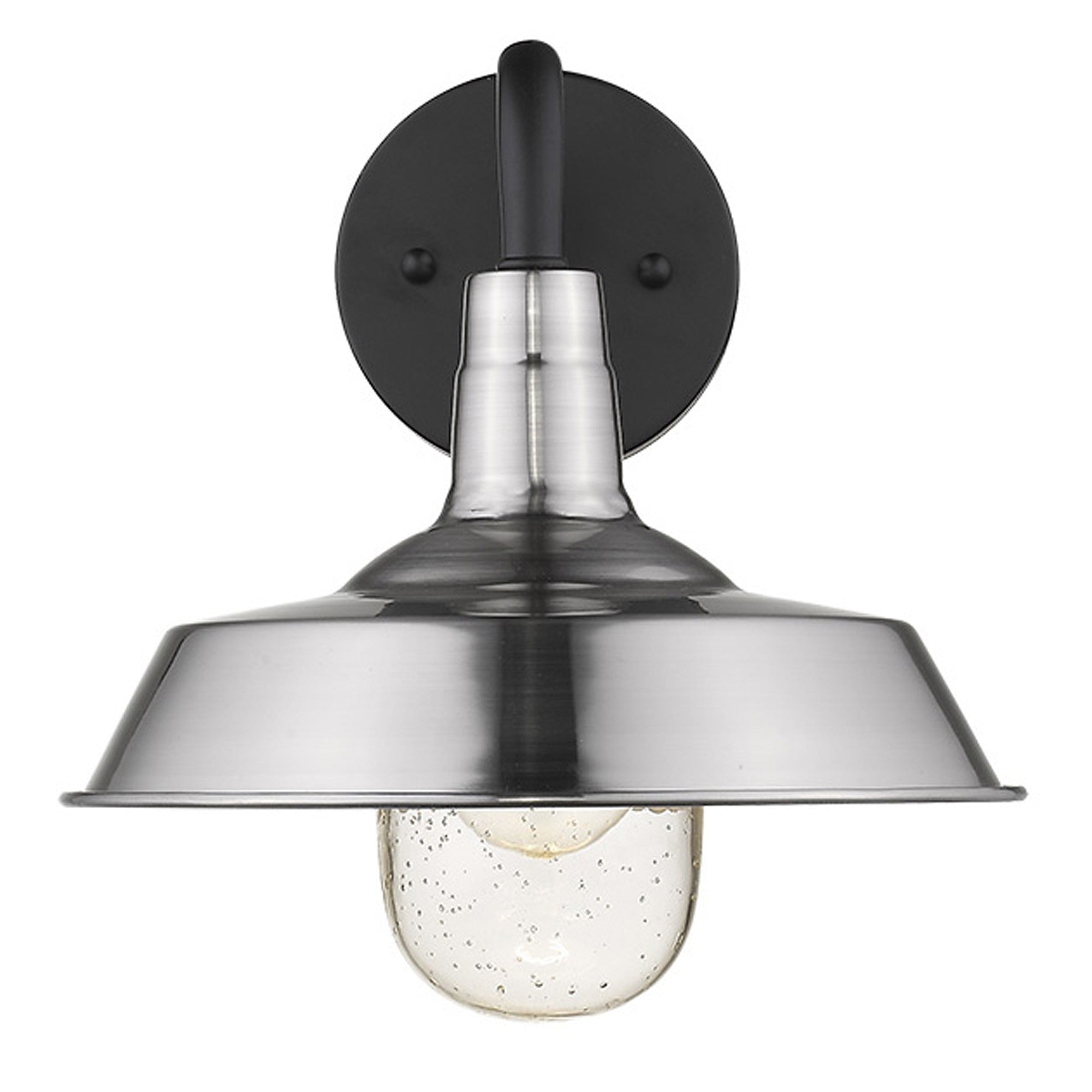 Silver Seeded Dimmable Outdoor Hanging Light With Silver Shades