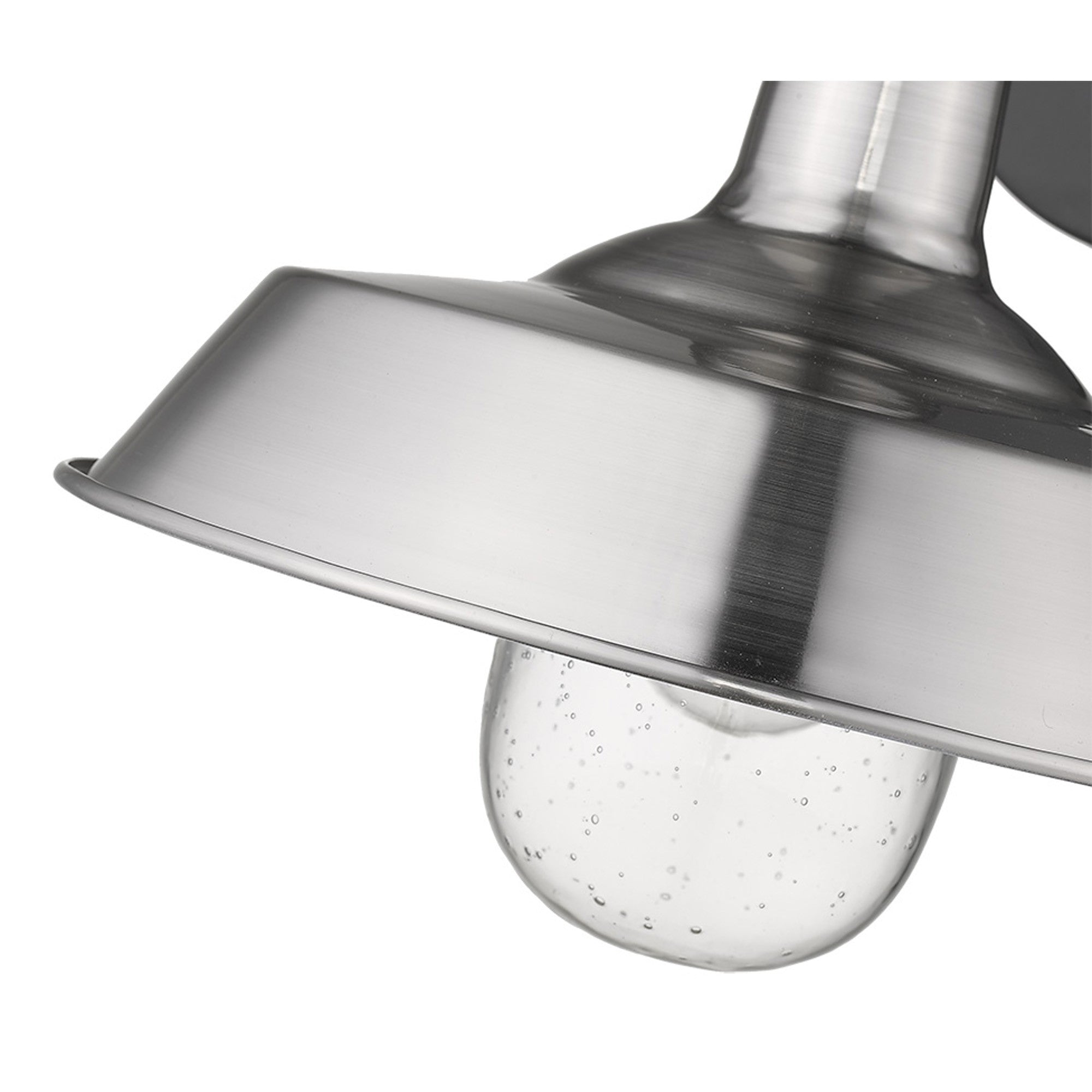 Silver Seeded Dimmable Outdoor Hanging Light With Silver Shades
