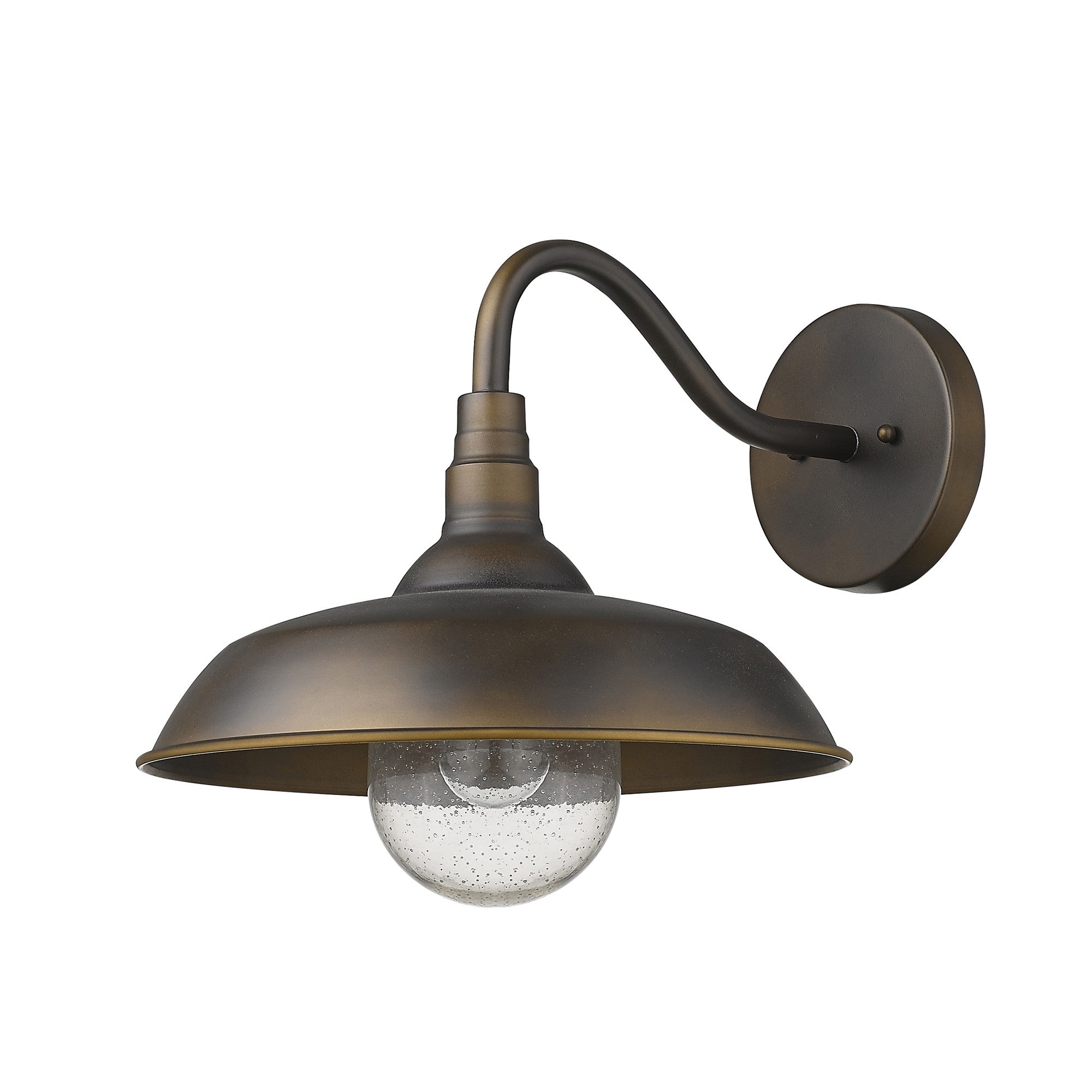 Bronze Seeded Dimmable Outdoor Hanging Light With Bronze Shades