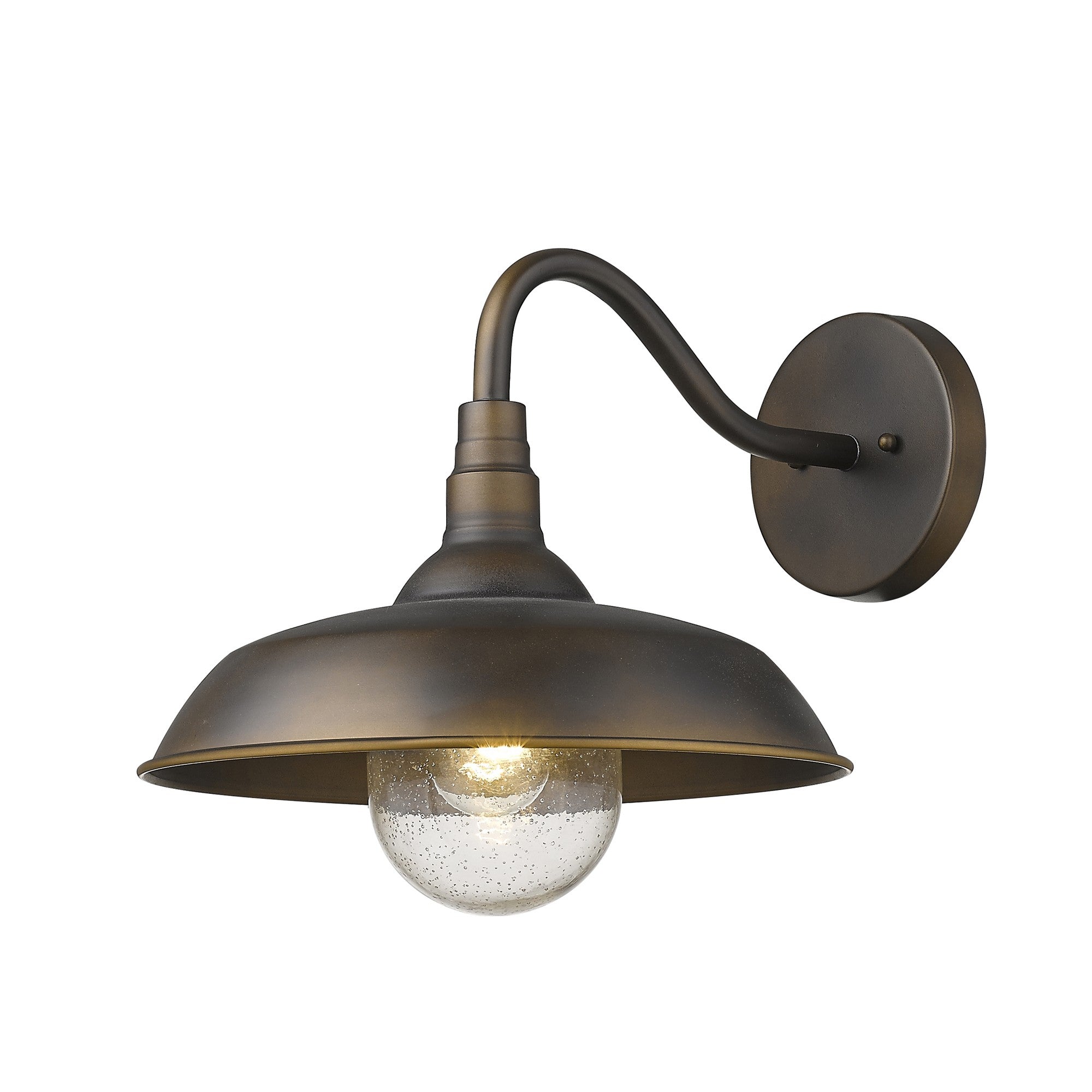 Bronze Seeded Dimmable Outdoor Hanging Light With Bronze Shades
