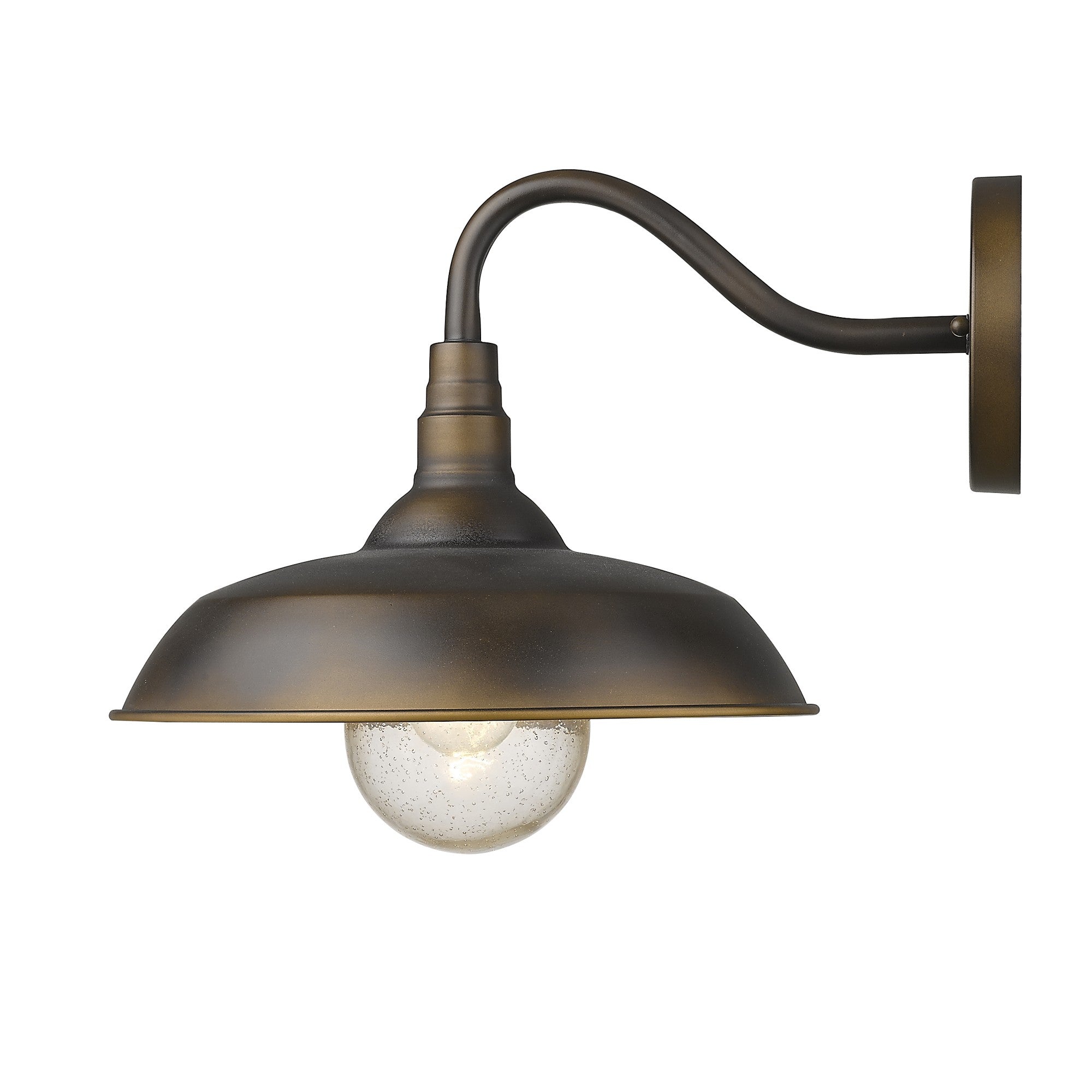 Bronze Seeded Dimmable Outdoor Hanging Light With Bronze Shades