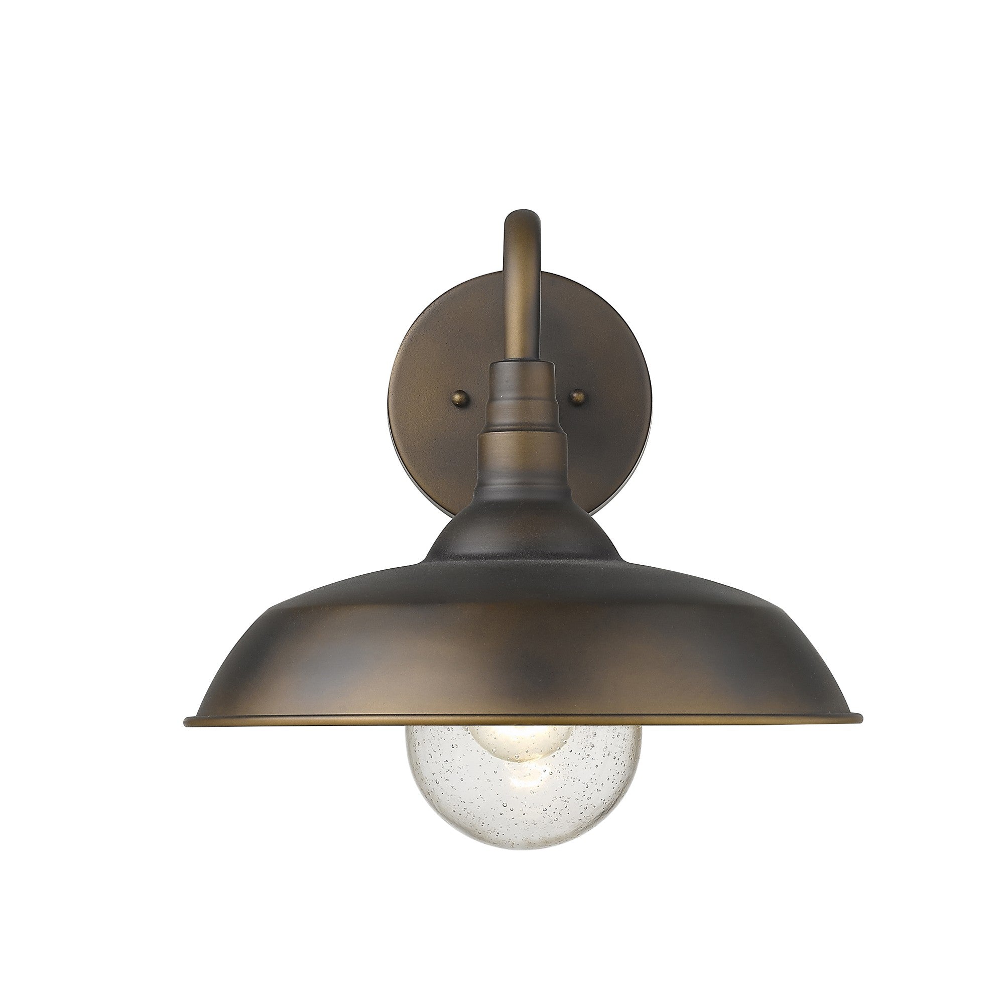 Bronze Seeded Dimmable Outdoor Hanging Light With Bronze Shades