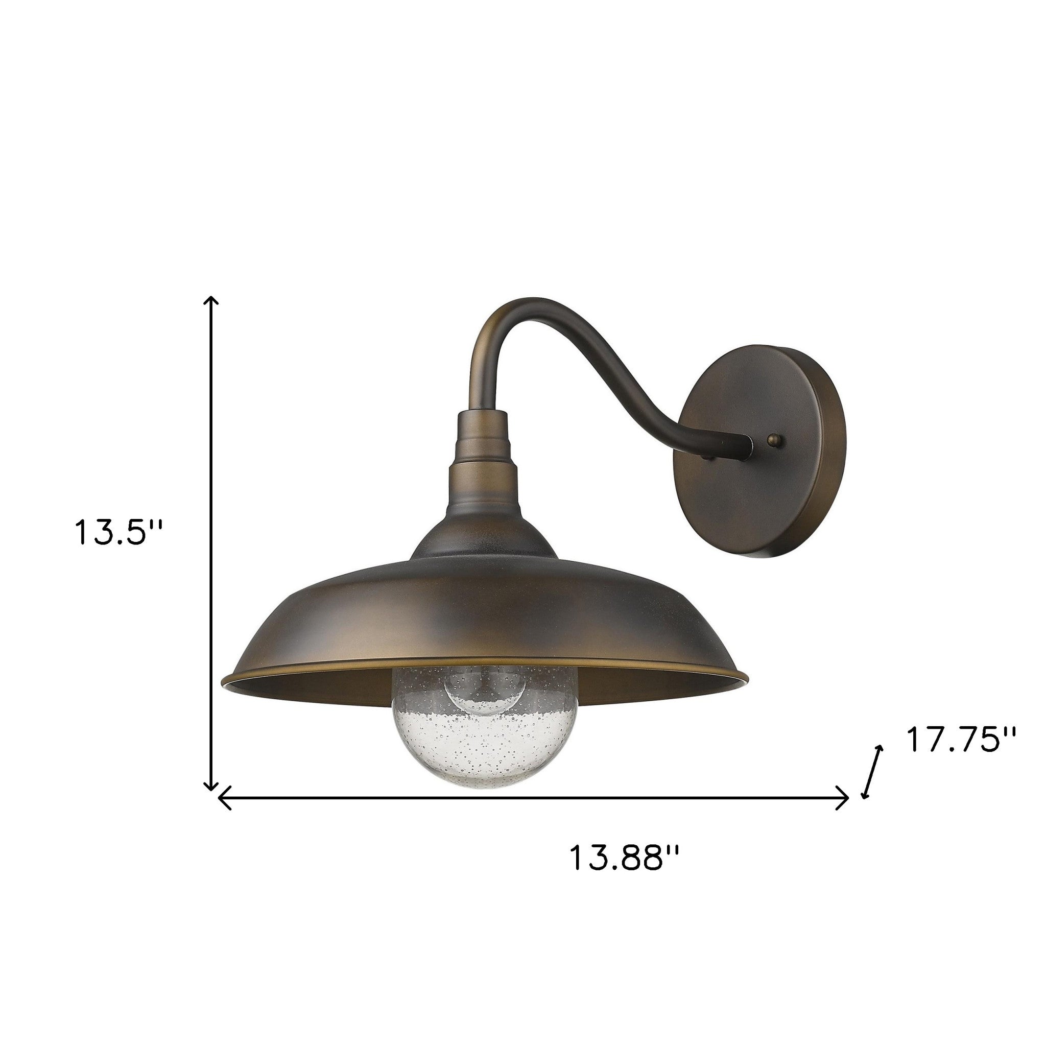 Bronze Seeded Dimmable Outdoor Hanging Light With Bronze Shades