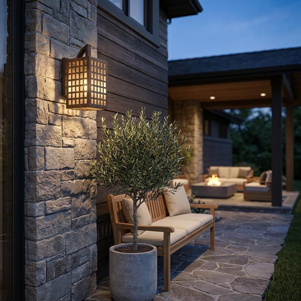 Bronze And Clear Seeded Dimmable Outdoor Hanging Light With Bronze And Clear Shades