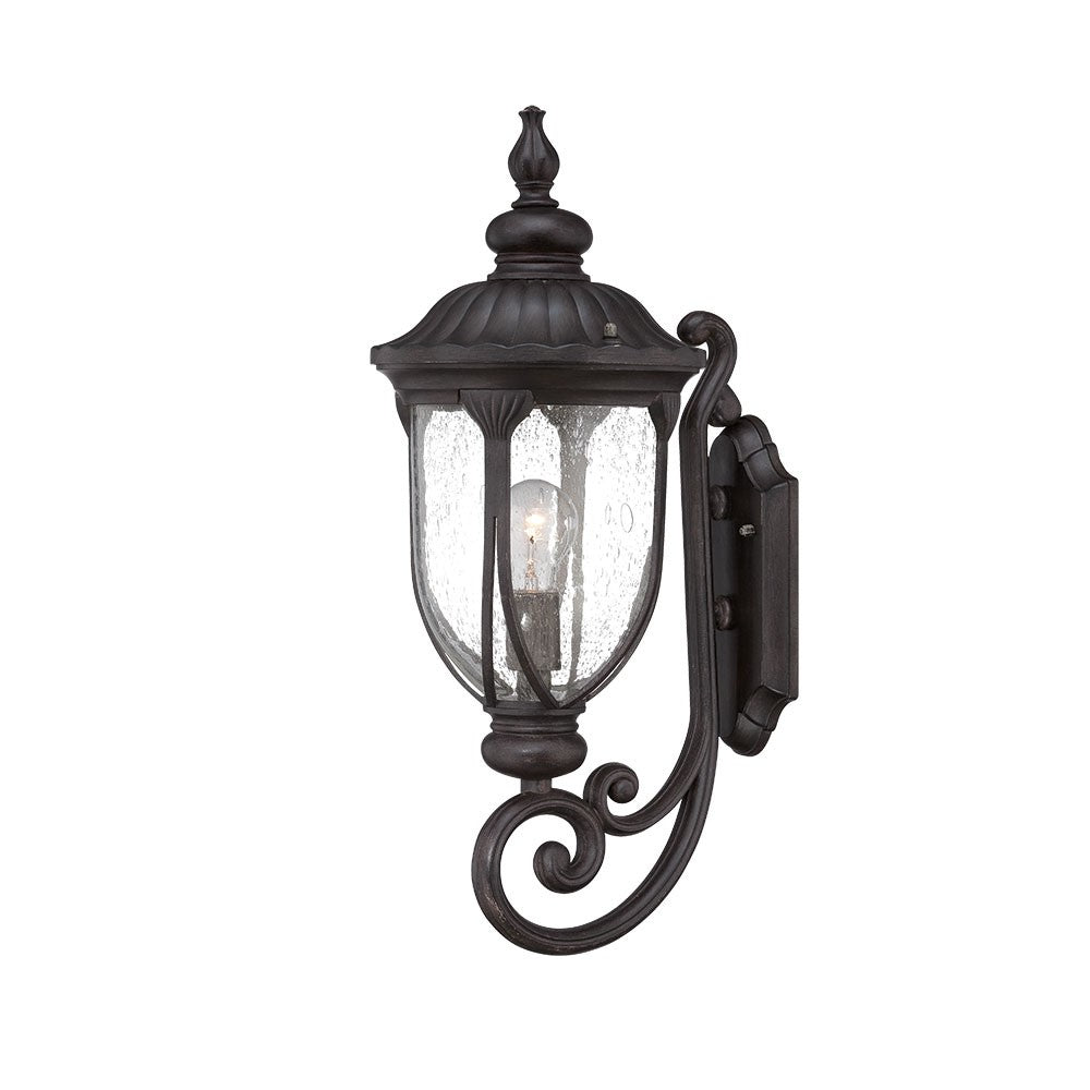 Black And Clear Seeded Dimmable Outdoor Hanging Light With Black And Clear Shades