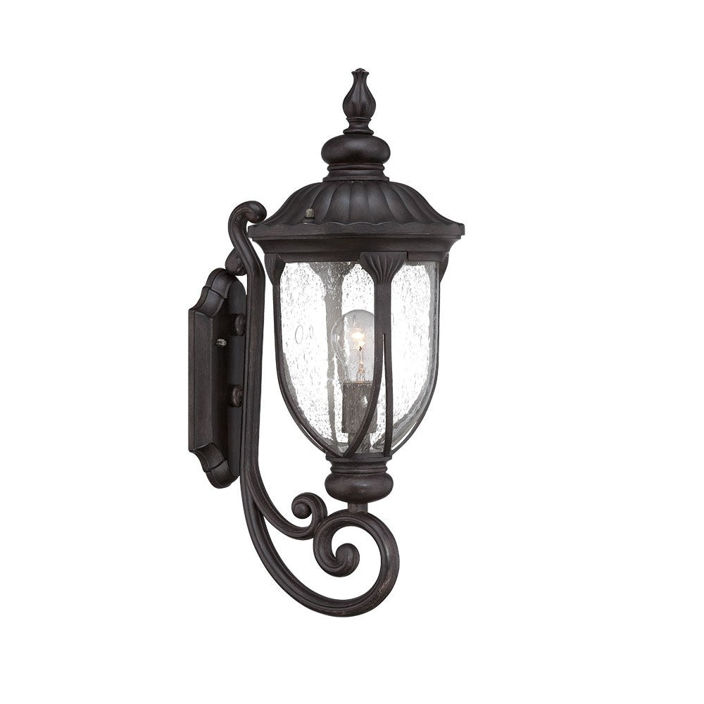 Black And Clear Seeded Dimmable Outdoor Hanging Light With Black And Clear Shades