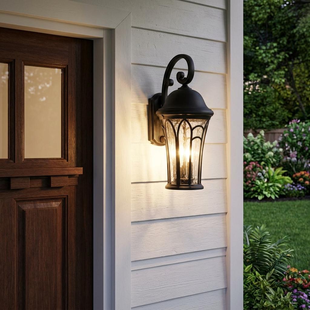 Matte Black Tapered Goblet Wall Light