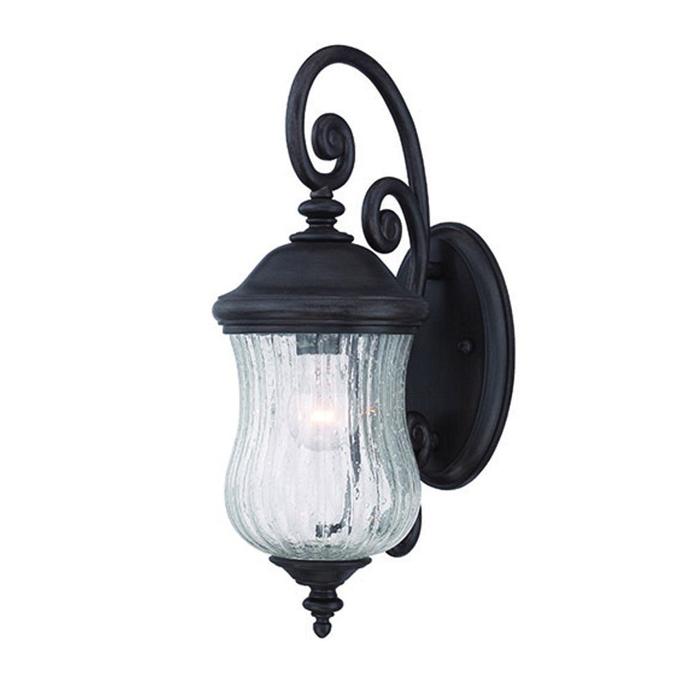 Black And Clear Seeded Dimmable Outdoor Hanging Light With Black And Clear Shades