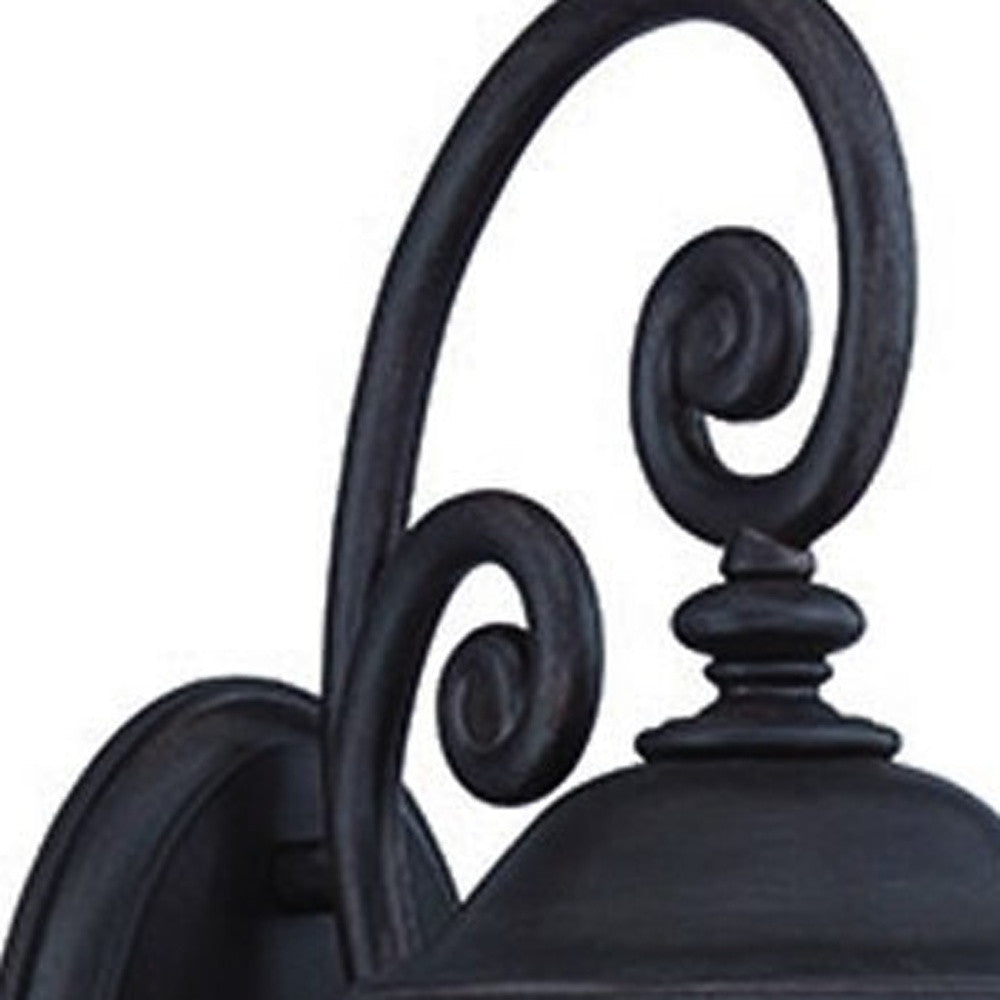 Black And Clear Seeded Dimmable Outdoor Hanging Light With Black And Clear Shades