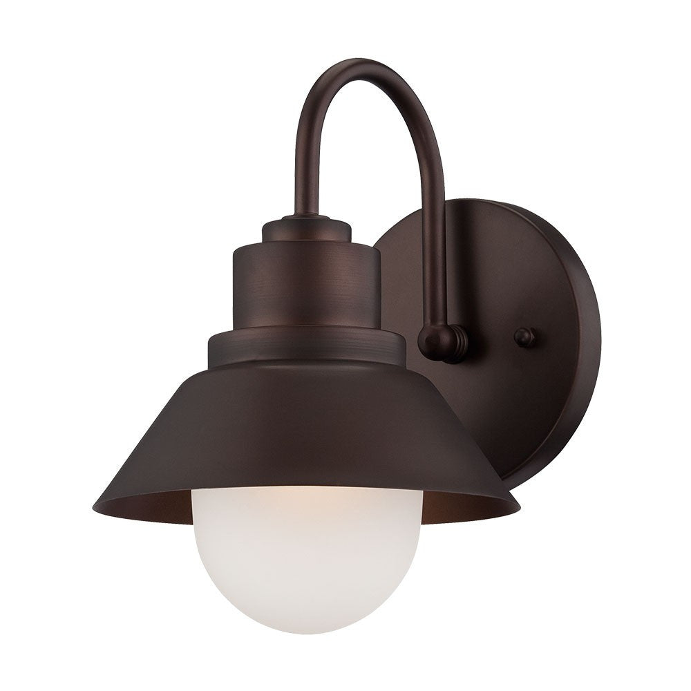 Dark Brown And White Frosted Dimmable Outdoor Hanging Light With Dark Brown And White Shades