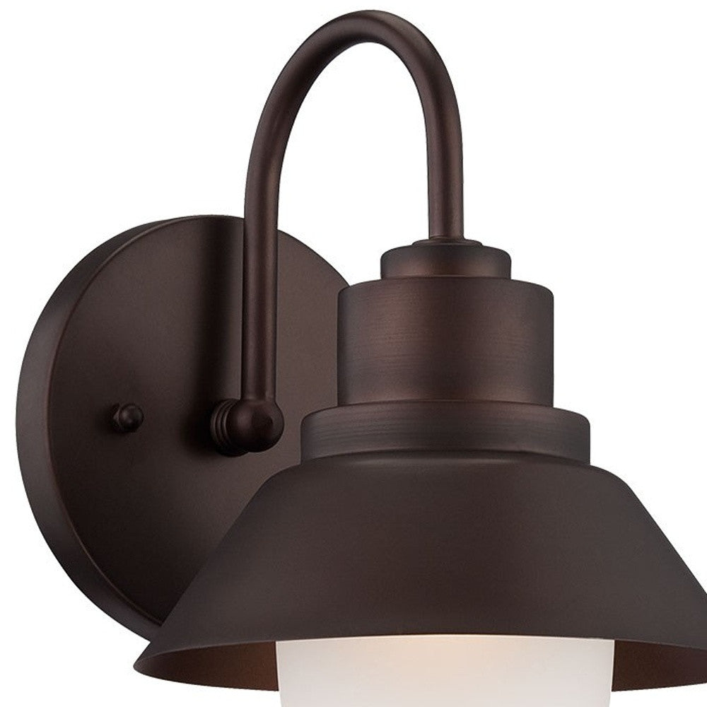 Dark Brown And White Frosted Dimmable Outdoor Hanging Light With Dark Brown And White Shades