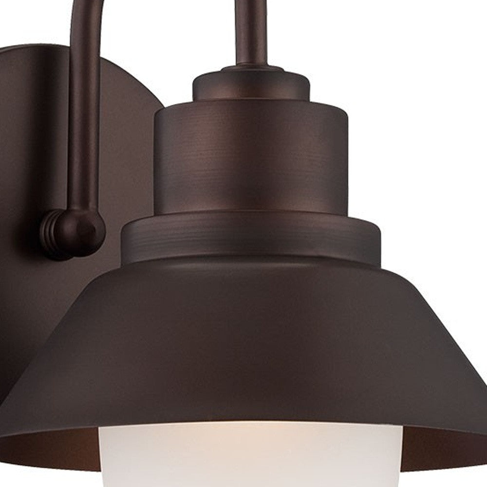 Dark Brown And White Frosted Dimmable Outdoor Hanging Light With Dark Brown And White Shades