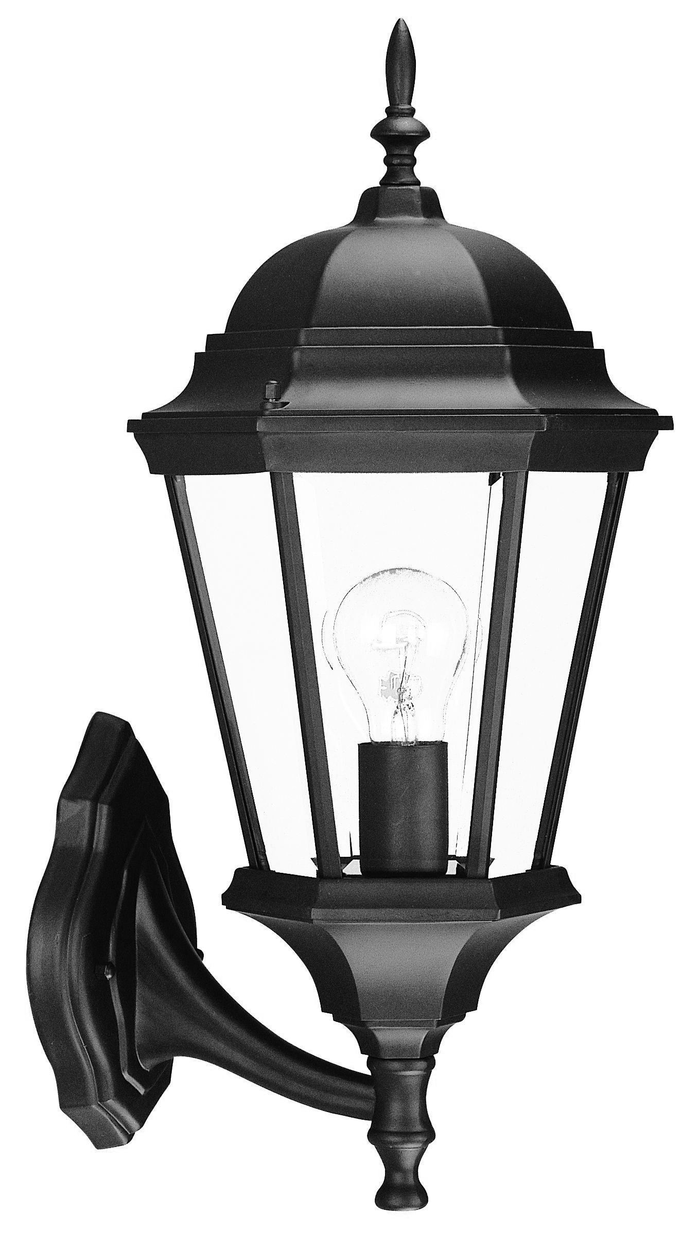 Black And Clear Beveled Dimmable Outdoor Hanging Light With Black And Clear Shades