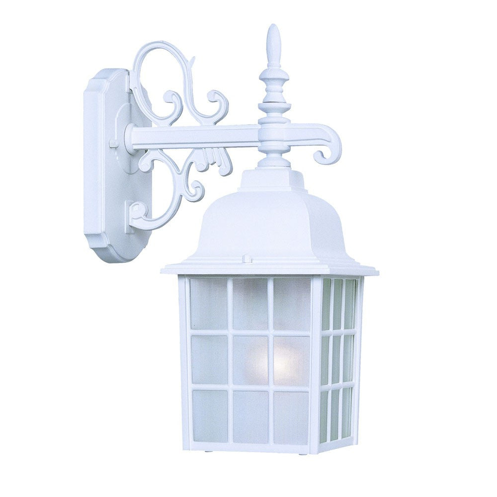 White Window Pane Lantern Wall Light