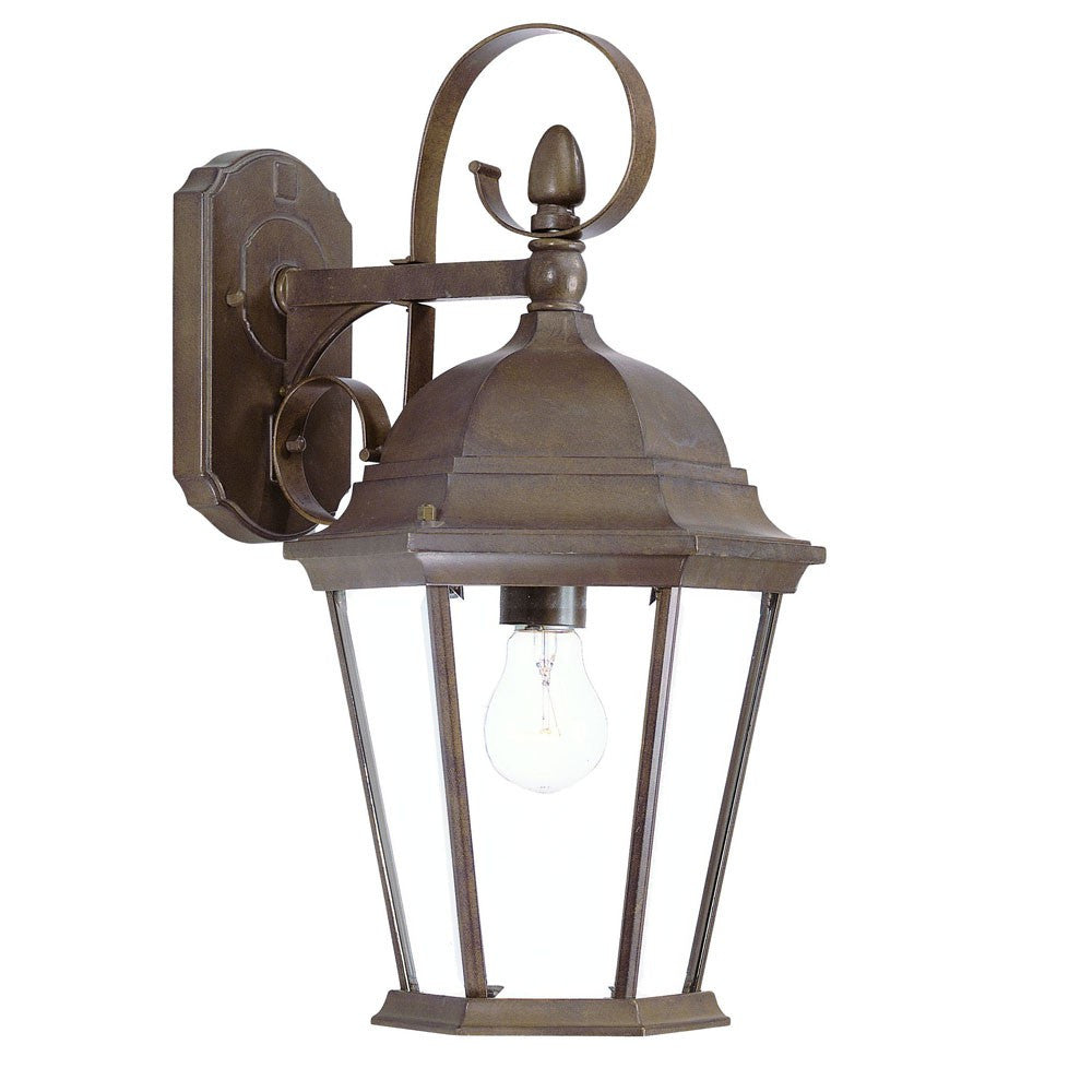 XL Dark Brown Swing Arm Hanging Lantern Wall Light