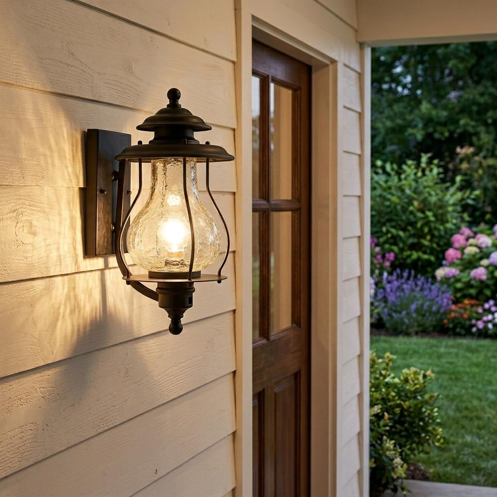Matte Black Oil Lantern Wall Light