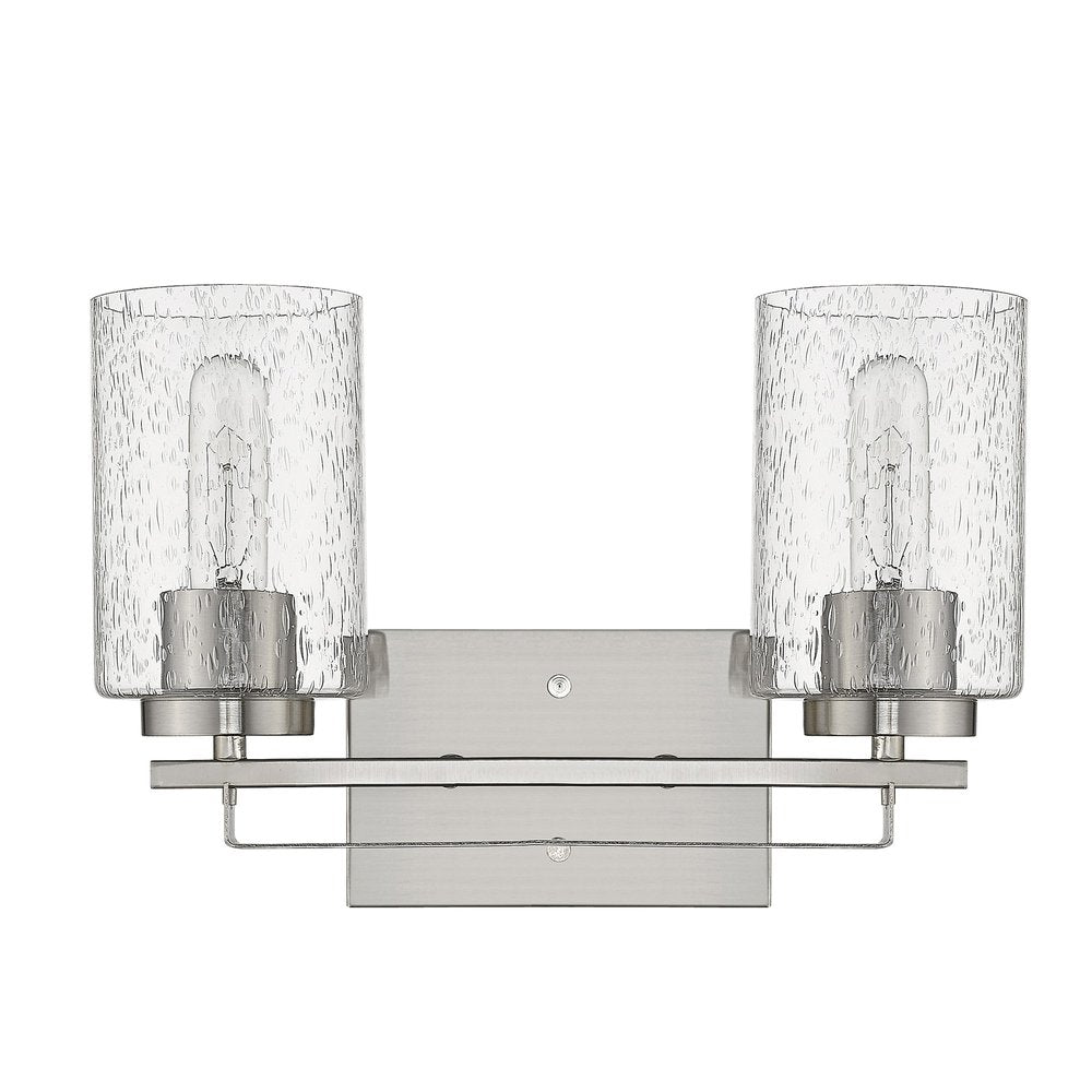 10" Silver And Clear Metal Vanity Flush Mounted Sconce