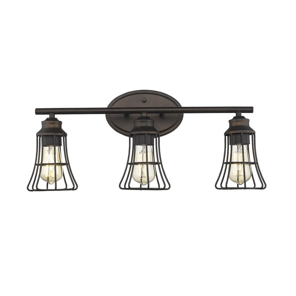 9" Bronze Metal Vanity Flush Mounted Sconce