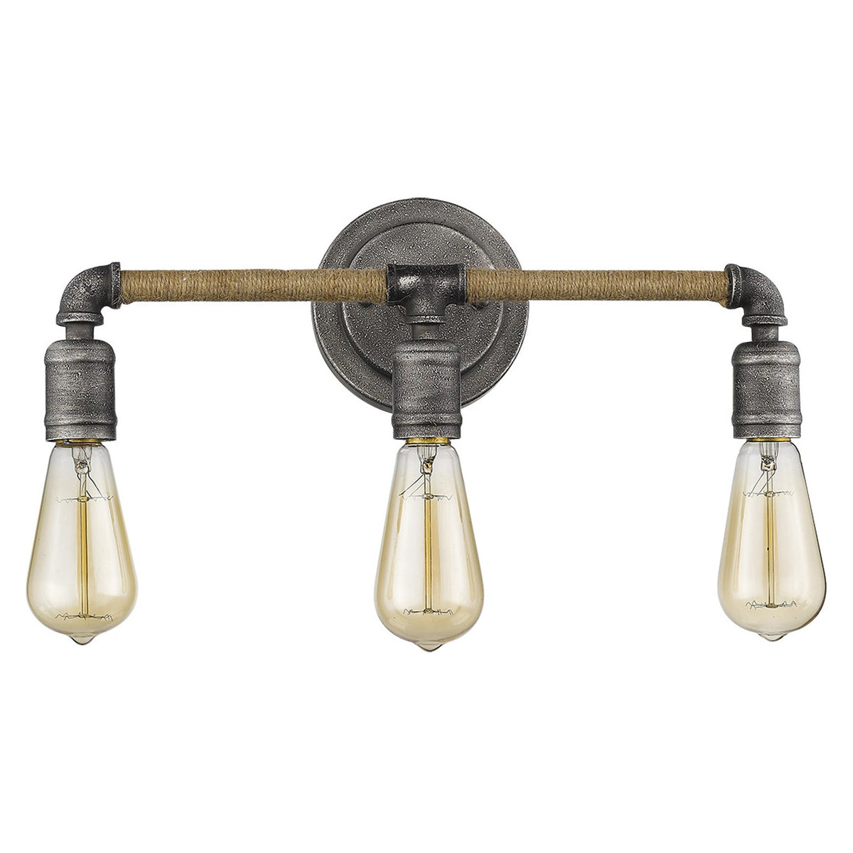 2" Black Metal Vanity Flush Mounted Sconce