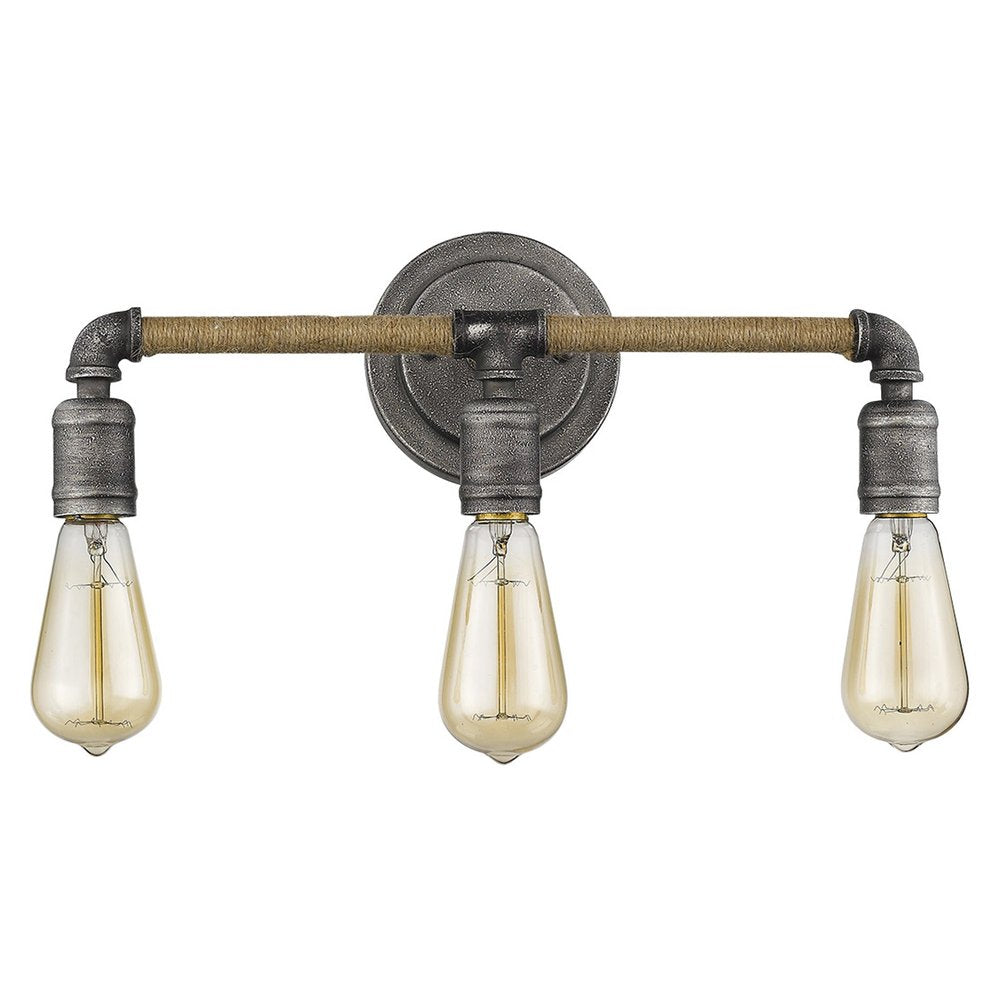 2" Black Metal Vanity Flush Mounted Sconce