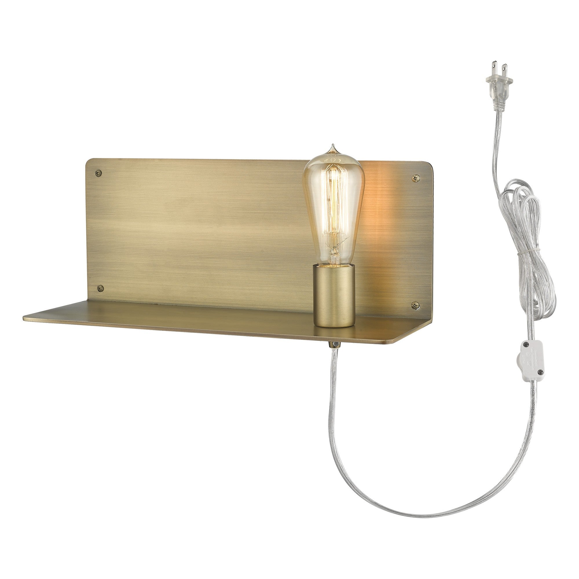 Dull Gold Shelf Wall Light