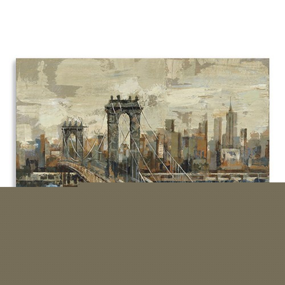 Vintage Inspired Nyc City Skyline Unframed Print Wall Art