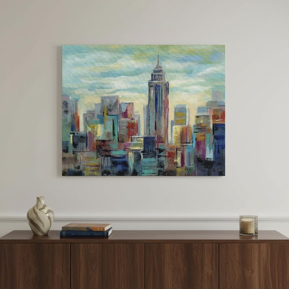 20" x 16" Vibrant NYC Skyline Canvas Wall Art