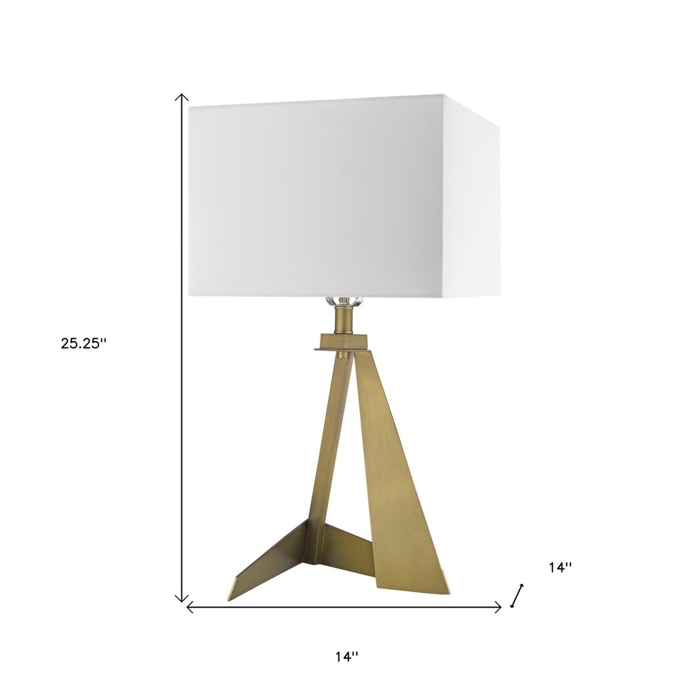 25" Brass Novelty Table Lamp With Shade