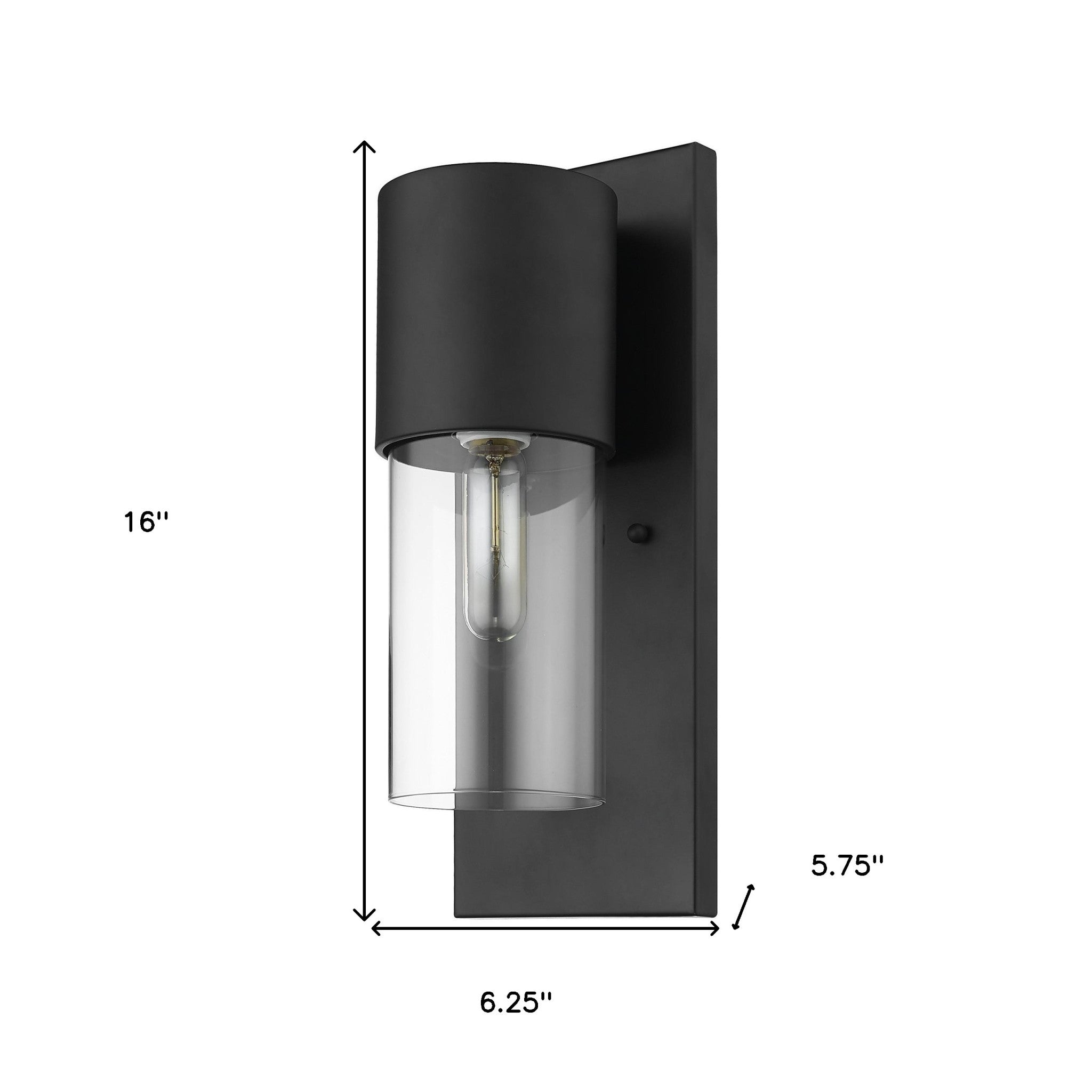 Black And Clear Transparent Dimmable Outdoor Hanging Light With Black And Clear Shades