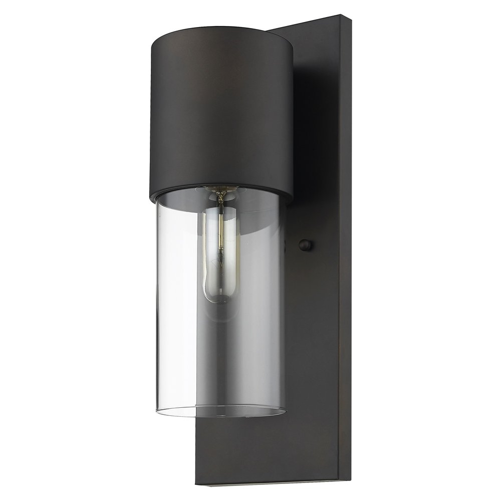 16" Metal and Glass Flush Mounted Sconce