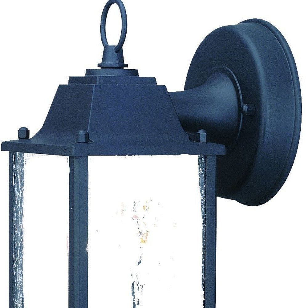Matte Black Hanging Waterfall Glass Lantern Wall Light