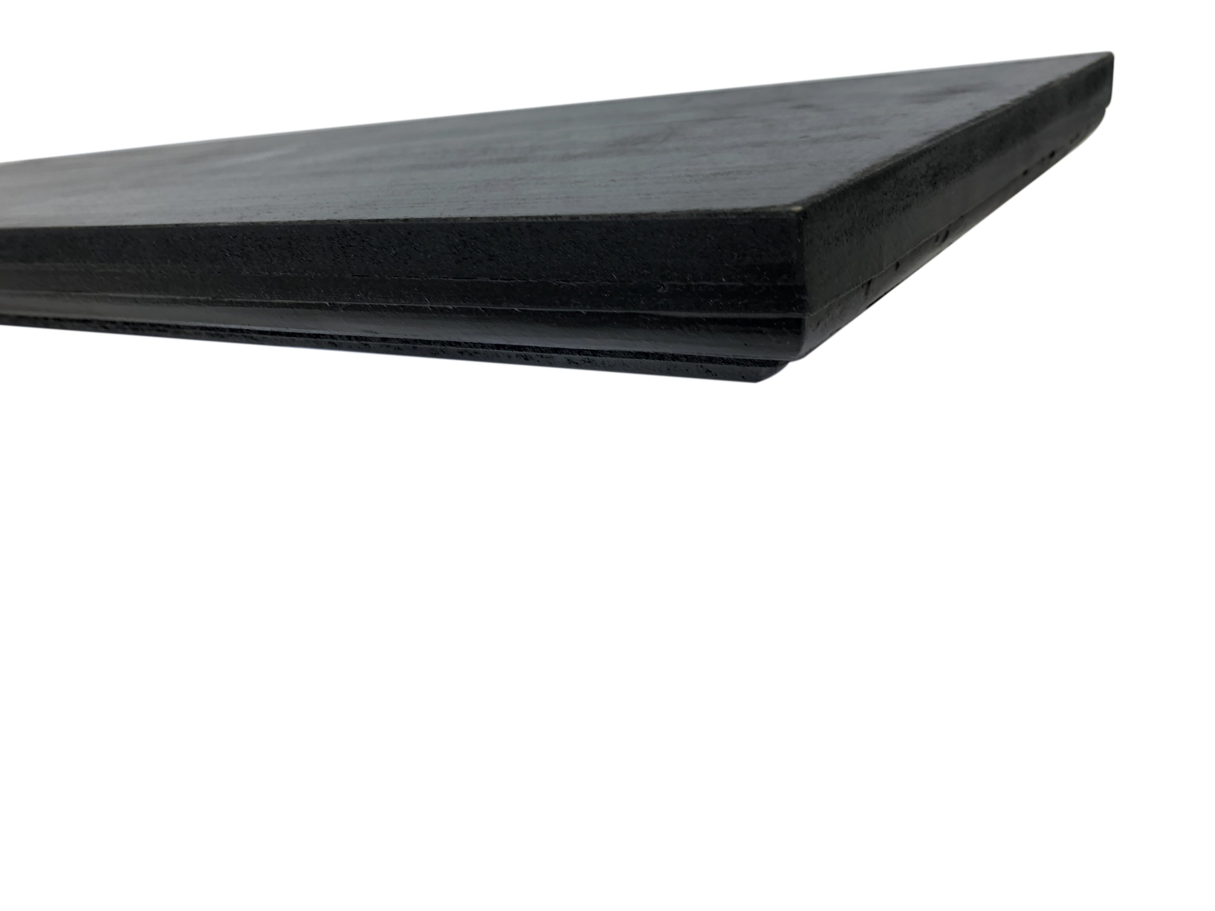 24" Black Wood Wall Mounted Floating Shelf