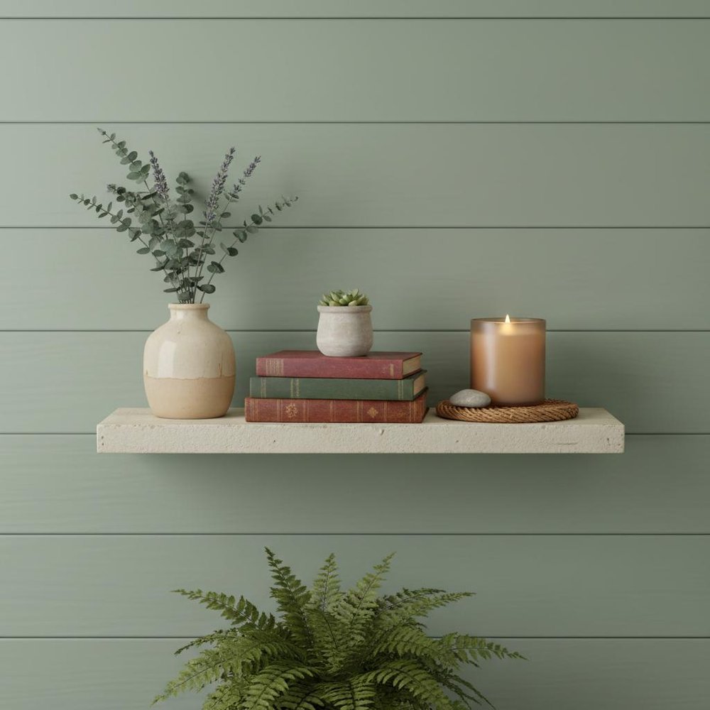 8" Solid Wood Wall Mounted Shelving Unit