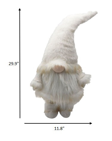 Winter White Chic Fabric Gnome