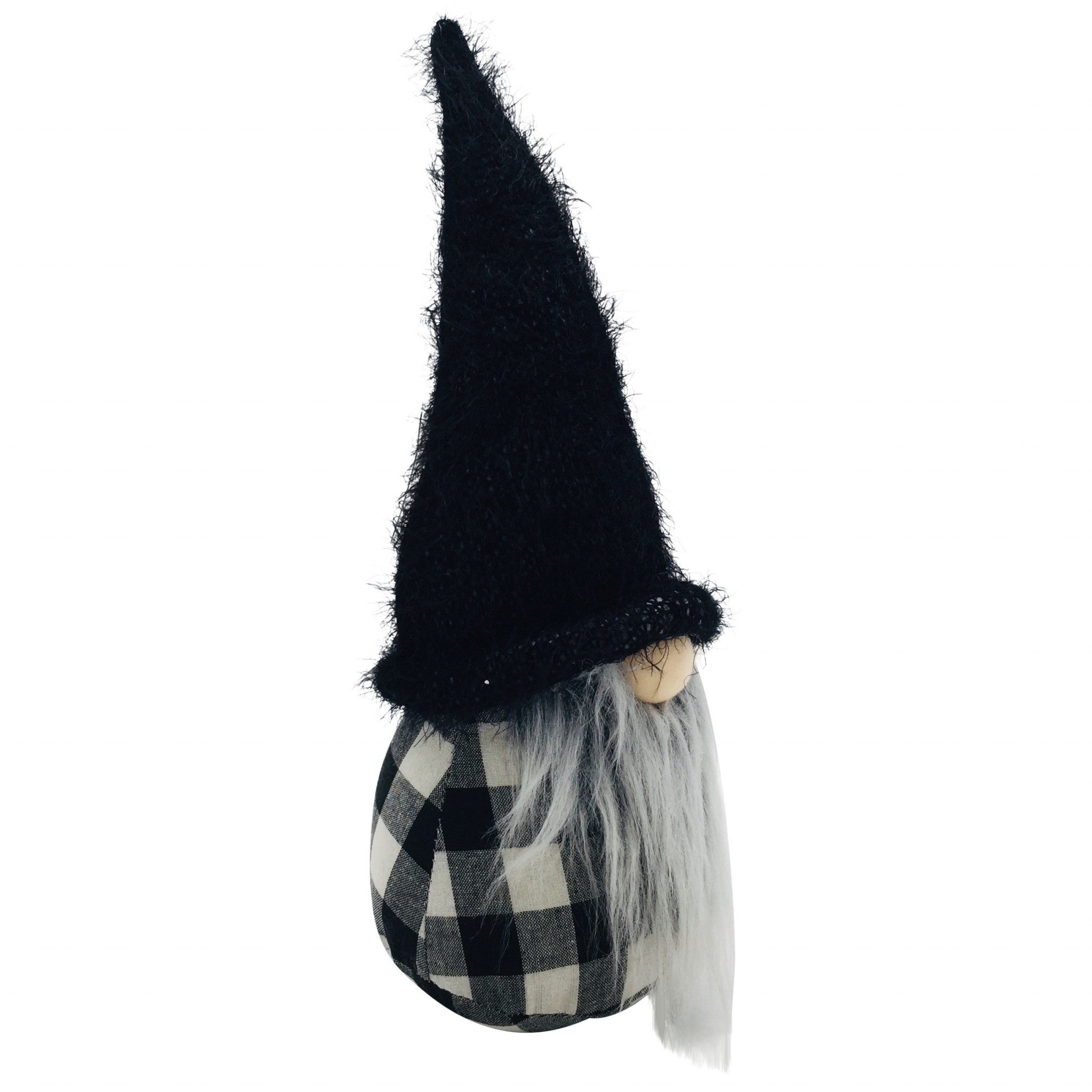 Black and White Buffalo Check Groovy Gnome
