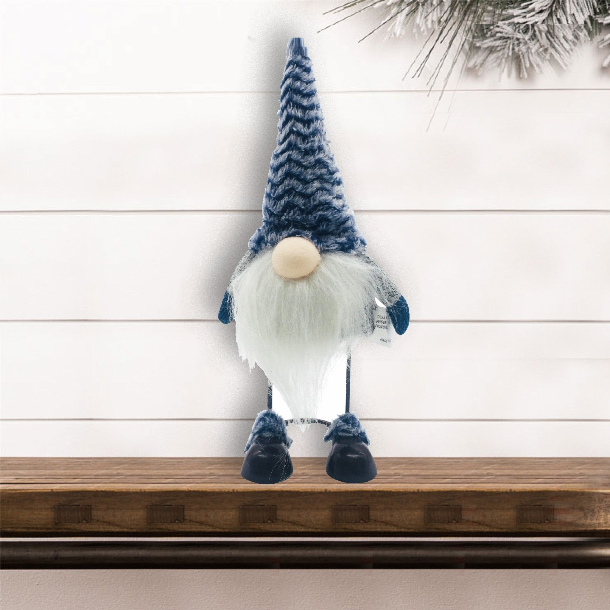 Blue Hat Standing Wire Leg Gnome