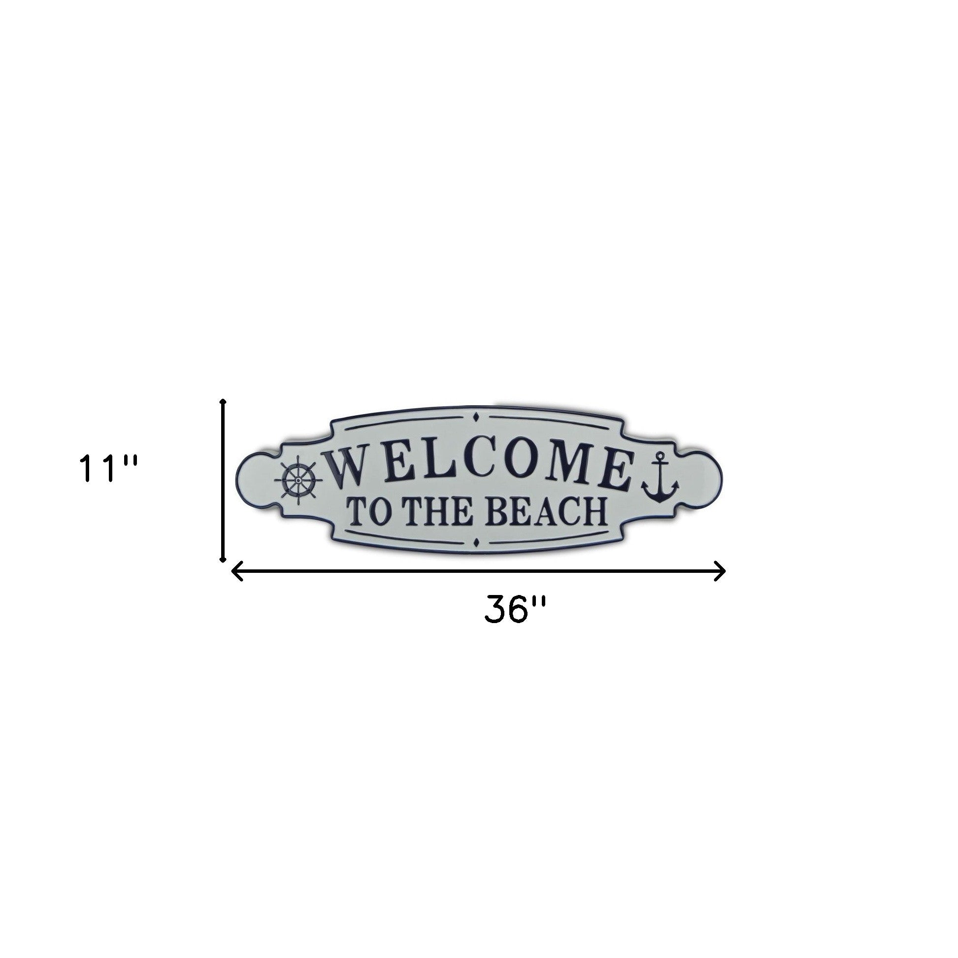 Welcome to the Beach Metal Wall Plate