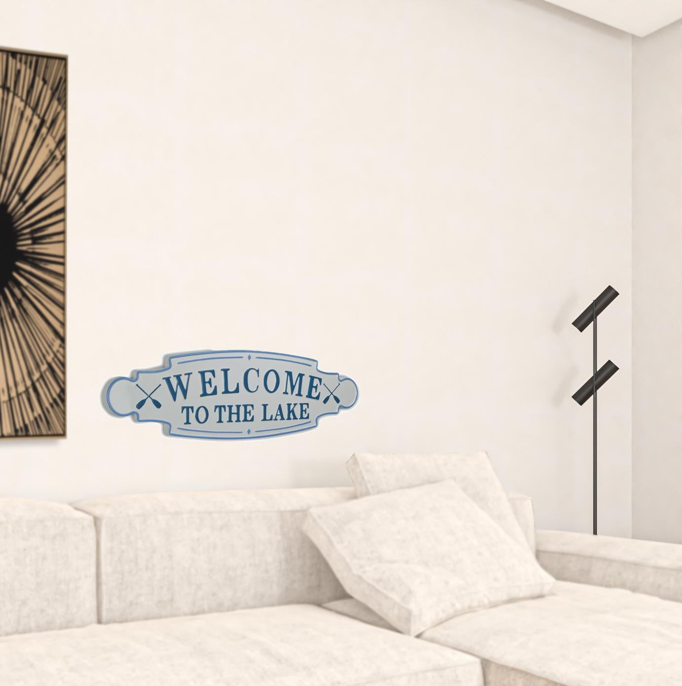 Welcome to the Lake Metal Wall Plate