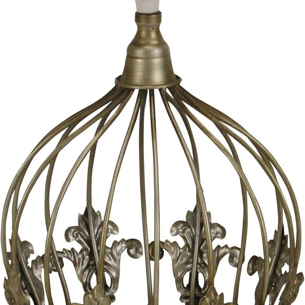 10" Bronze Metal Hand Painted Decorative Crown Tabletop Sculpture