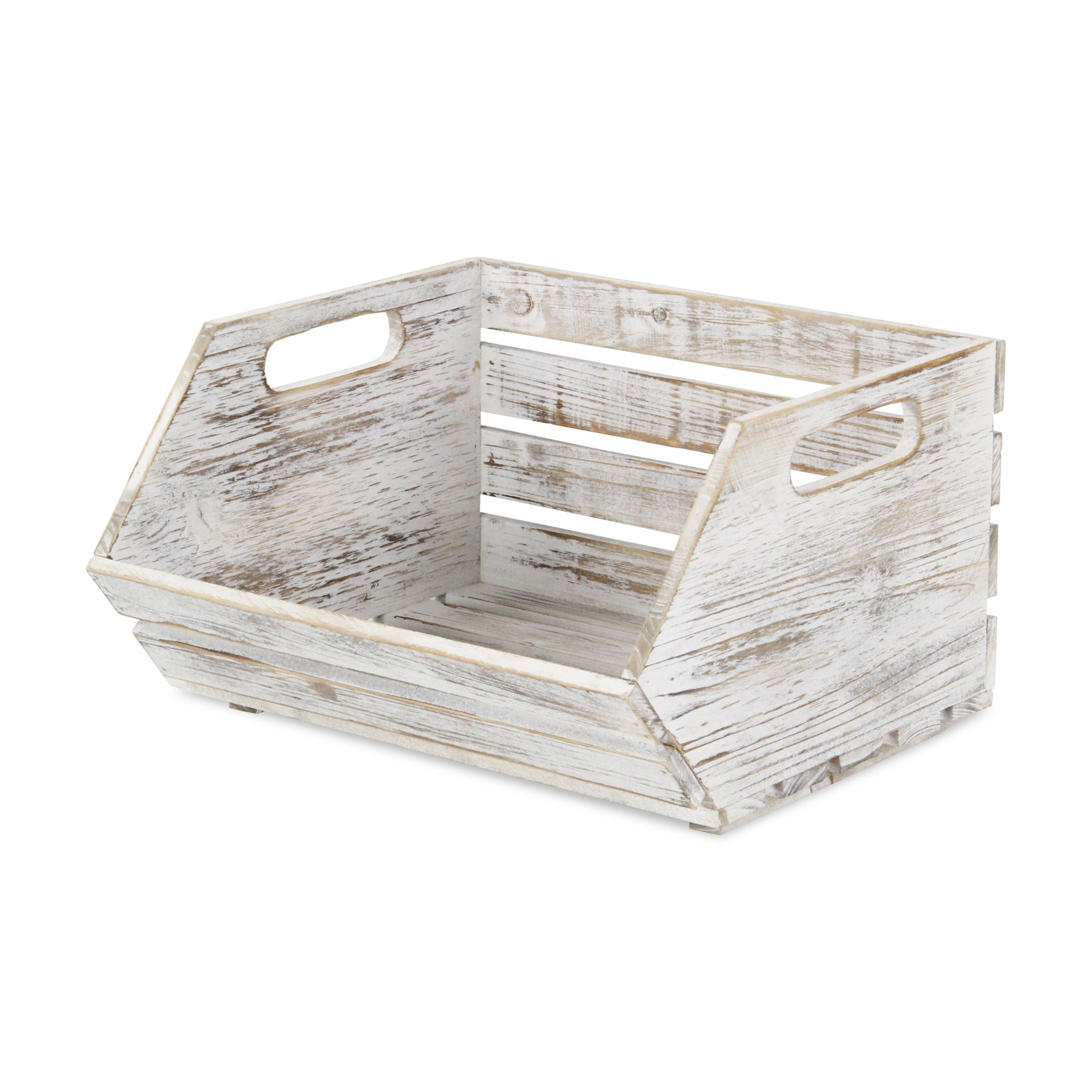 Distressed Gray Wooden Storage Box