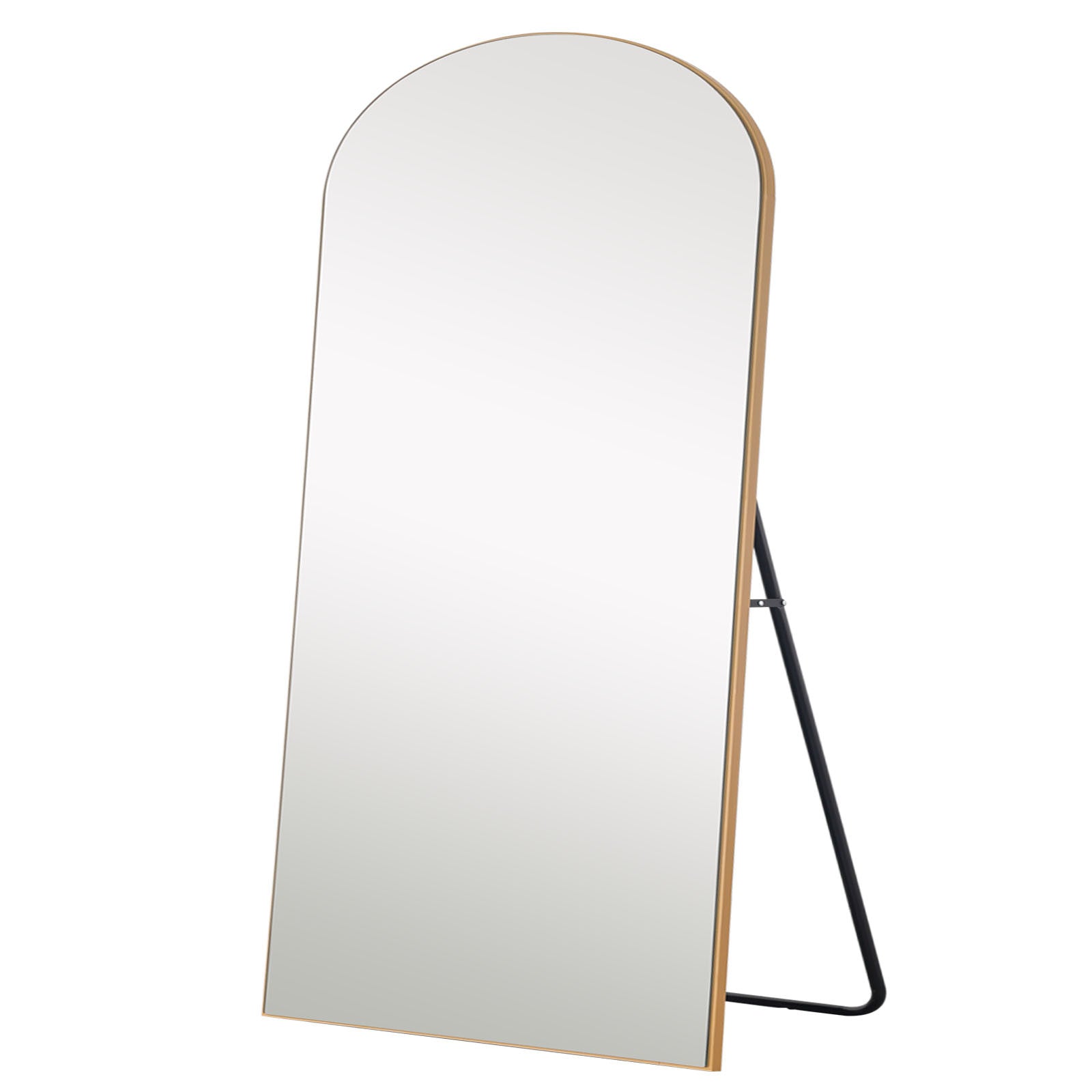 71" Gold Arch Wood Framed Full Length Standing Mirror