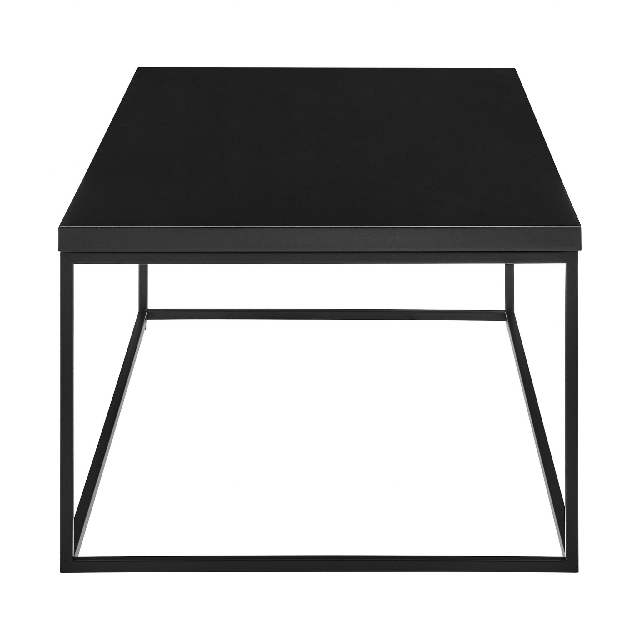 47" Black Metal Coffee Table