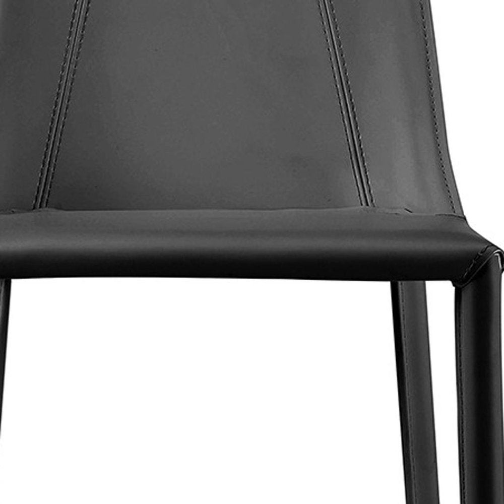 26" Black Steel Low Back Counter Height Bar Chair
