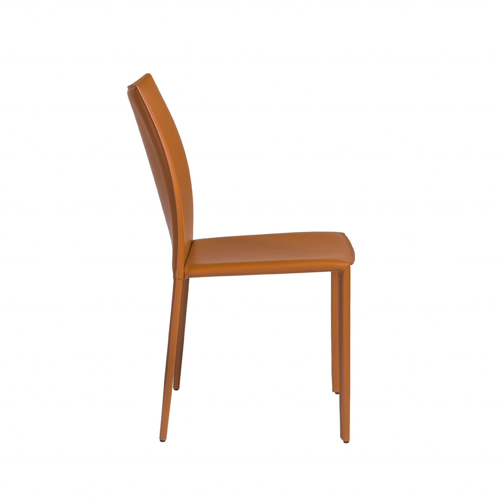 Set of Two Premium All Terra Cotta Stacking Dining Chairs